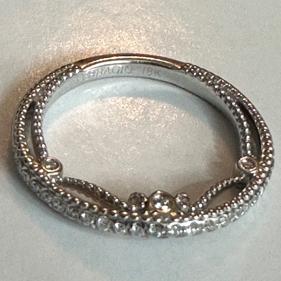 Designer VERRAGIO Diamond 18K Gold WG Wedding Ring Band #2 Size 5 INSIGNIA $4K - Picture 13 of 16